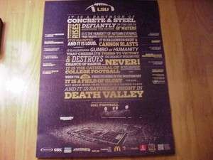 LSU Tigers 2011 Football Poster Death Valley 18 X 24  