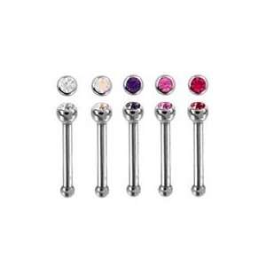   Pink, AB, Cz, Red Surgical Steel piercing rings 20g 20 gauge Jewelry