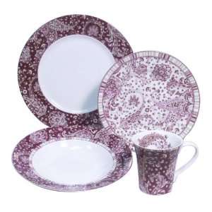  222 Fifth Malvarosa Dinnerware Set, Service for 4 Kitchen 