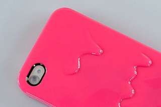 Pink 3D Melt ice Cream Skin Hard Case Cover For Apple iPhone 4 4S 