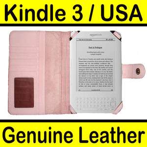   Leather Cover Case for  Kindle 3 Kindle Keyboard 3G wifi Pink