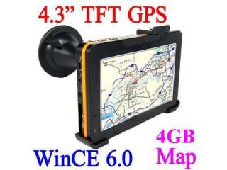 inch Touch Screen Car GPS Navigation WinCE FM Mp4 FREE 4GB Maps 