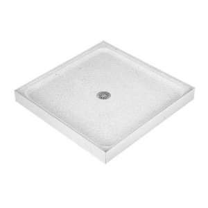 /White Terrazzo 48 x 32 Sierra Rectangular Single Threshold Shower 