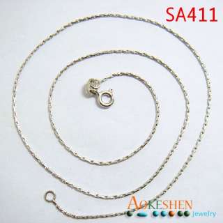 16inch 925 Sterling silver Jewelry ITALY Chain Necklace Fit pendant 