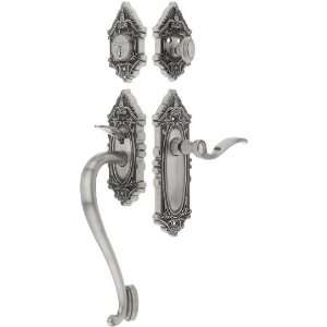 Grande Victorian Entry Lock Set in Antique Pewter Finish with Chambord 