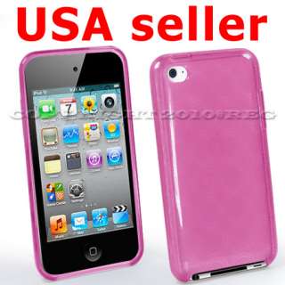 Pink TPU Gel Case Cover For Apple iPod Touch 4 4th Generation