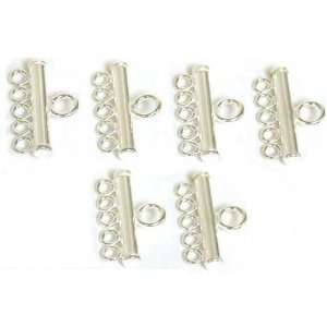   Stringing Silver 5 Strand Pearl Bead Necklace Parts