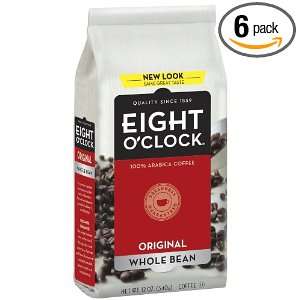 Eight OClock Coffee, Original Whole Bean, 12 Ounce Bag (Pack of 6 