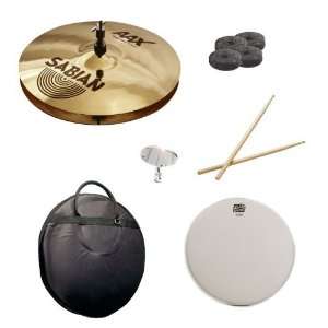  Sabian 14 Inch AAX Stage Hats Pack with Cymbal Bag, Snare 