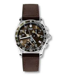 Victorinox Swiss Army Watch, Mens Chronograph Leather Strap 241151