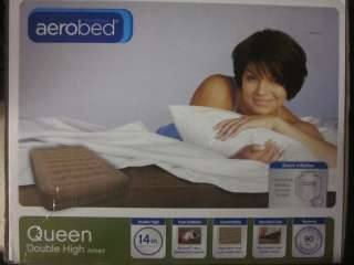 Aerobed Queen Double High Airbed Mattress with Pump   14 High  