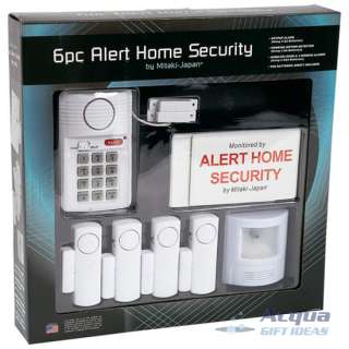 HOME SECURITY ALERT SYSTEM 6 PC SET w/ Wireless Alarms  