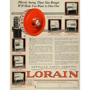 1928 Ad American Stove Co Lorain Gas Ranges Vintage 