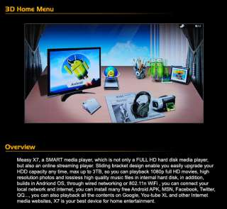 NEW Android FULL HD Network Media Player USB 3.0 MKV H.264 RM RMVB ARM 