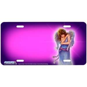 7022 Angel on Purple Angel License Plate Car Auto Novelty Front Tag 