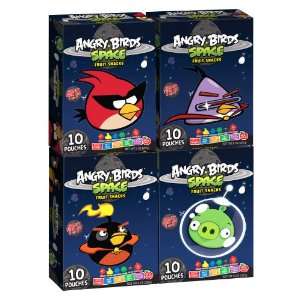 Angry Birds SPACE Fruit Snacks Combo Case of 4 Boxes RED GREEN 