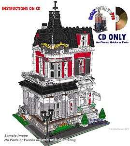 Queen Anne Victorian Corner House Instructions CD Custom Lego ® 10218 