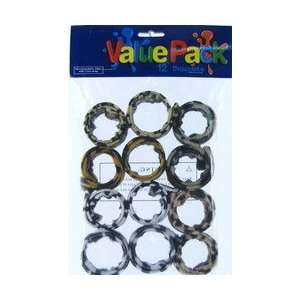  Party Supplies slap bracelets animal print 12 per pkg 