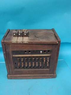 Antique Western Electric Telephone Switchboard Wood Case Panel Box 