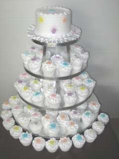 CUPCAKE CAKE STAND DESSERTS APPETIZERS 4 TIER HOLIDAY  