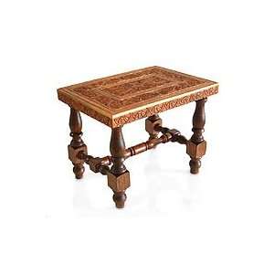  Cedar and leather table, Golden Arbor