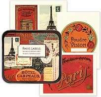 100+ Assorted Vintage Paris Stickers by Cavallini & Co.  