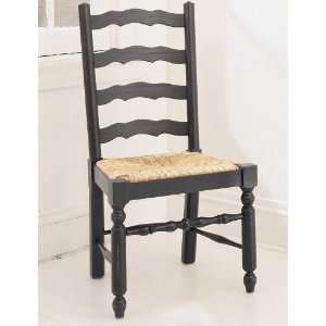  Attic Heirlooms Ladderback Side Chair in Antique Black 