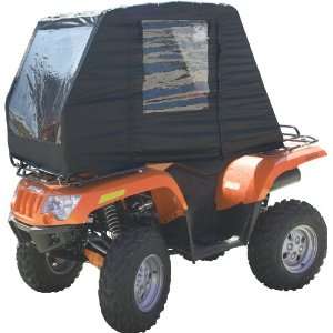   Canopy cover enclosure fits on ATVs with both a front and rear rack