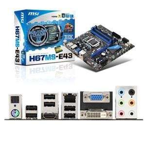  New   MSI H67MS E43 (B3) Desktop Motherboard   Intel H67 