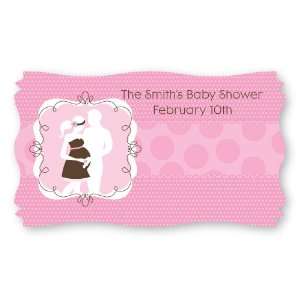   Baby Shower   Its A Girl   Set of 8 Personalized Baby Shower Name Tag