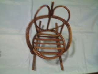  DOLL OR PLUSH BEAR BENT WOOD TWIGS 10.5 WOODEN ROCKING CHAIR  