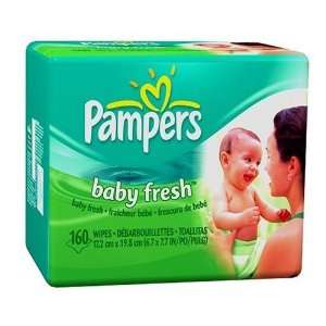 Pampers Baby Wipes Refills   Baby Fresh Scent, 160 Wipes 