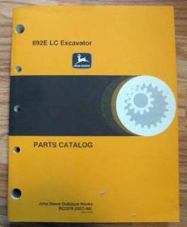 John Deere 892E LC 892ELC Excavator Parts Catalog Manual jd PC2376 