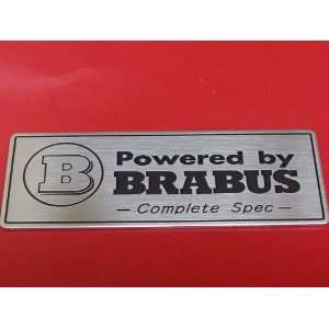  Powered By BRABUS STAINLESS STEEL BADGE Emblem Automotive