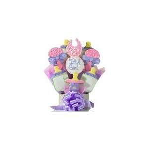 Its a girl, Baby Shower Cookie Bouquet  Grocery & Gourmet 