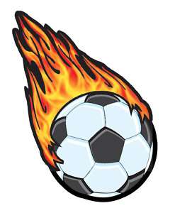 12 Flaming Soccer Ball Temporary Tattoo team sport club  