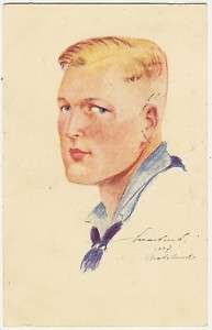 Scouts, Márton L., German Boy Scout, old postcard  