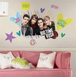 New BIG TIME RUSH WALL STICKERS   BTR Fan Large Room Decals Bedroom 