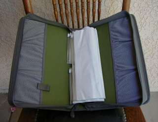 Green Canvas ORVIS Safe Passage Fly Binder~Organizer Bag  
