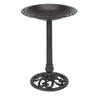 Astonica 50808222 Eloquent Slate Gray Hammertone Birdbath  