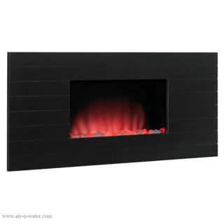   Black Mounted Real Faux Fire/Flame Wall Mount Electric E Fireplace