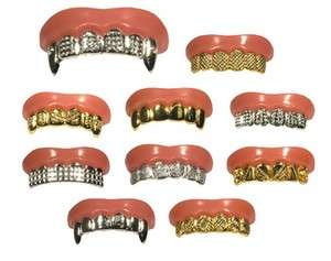 Bling Bling Grills Fake Teeth Grill Gold Silver Hip Hop Rap Grillz 