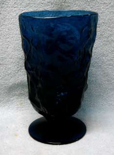 SENECA crystal DRIFTWOOD 1980 Dark Blue pattern WATER Goblet  