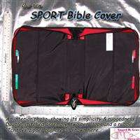   SPORT BIBLE COVER   Tough, Durable RED & BLACK Book Cover  