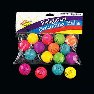 Smile Jesus Loves You” Bouncing Balls 12pcs (391253)  