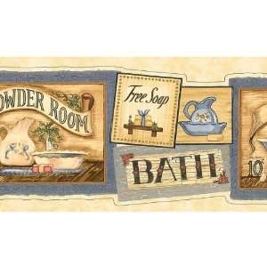  Bath Signs Double Diecut Wallpaper Border