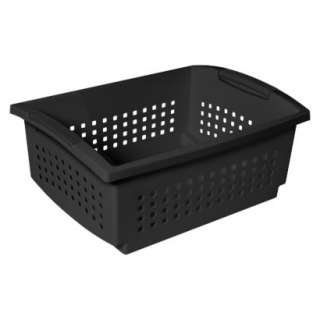 Sterilite Large Stacking Basket Black Set of 6.Opens in a new window