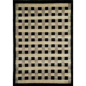   Weavers Adeline ADE080 Beige Black Modern   8 x 10