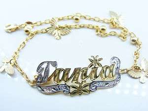 PERSONALIZED BUTTERFLY CHARM ANKLET ANKLE NAME BRACELET  