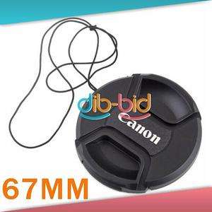 67mm Canon Camera Snap on Len Lens Cap Cover with Cord  